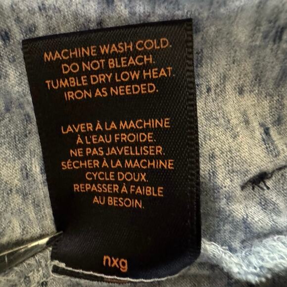 Good Man Brand Premium Cotton Heathered Blue V-Notch Neck Short Sleeve T Shirt M - Picture 8 of 9